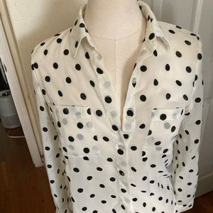 American apparel polka dot shirt